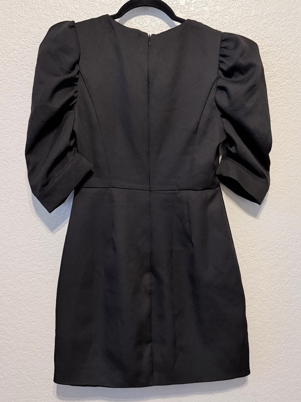 The Impeccable Pig Black Mini Dress | Puff Sleeve | Romantic | Size Small - Picture 5 of 13